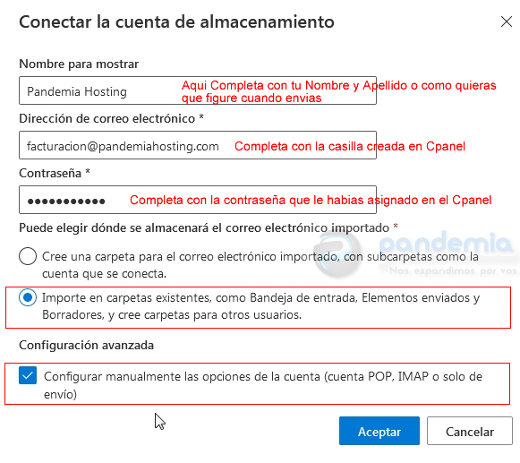 configurar dominio propio hotmail