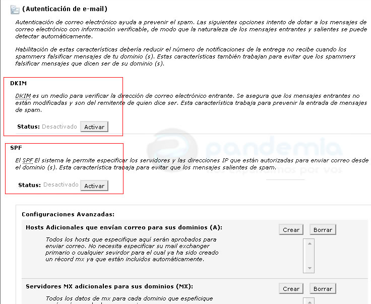 Configurar Dkim Spf 